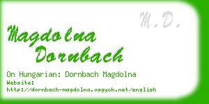 magdolna dornbach business card